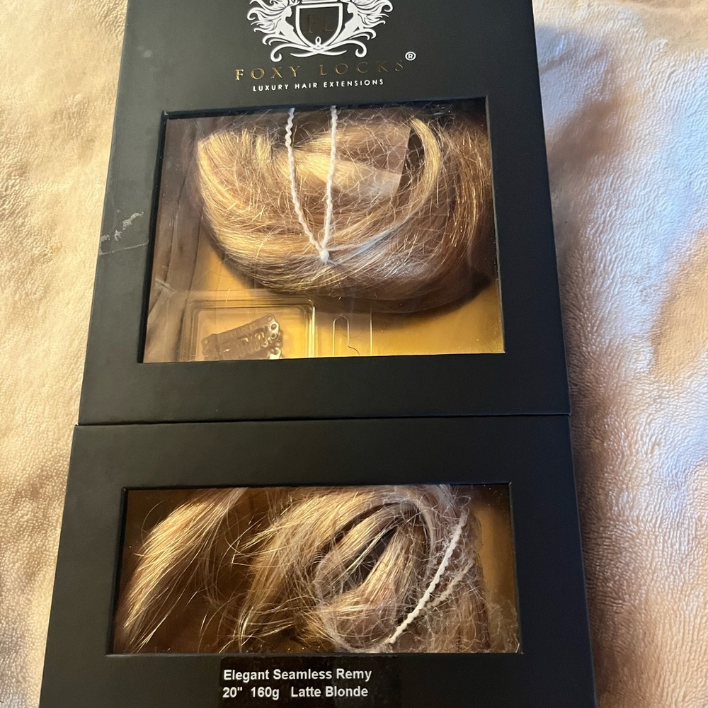 20in 160g Latte Blonde - Foxy Locks - Remy Human Hair Extensions